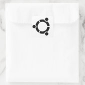 Carré autocollant Ubuntu White (Sac)