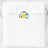 Carré Avo-Curdle Funny Food Pun Sticker (Sac)
