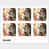 Carré Ayez Un Joyeux Petit Noël | Sticker (Feuille)