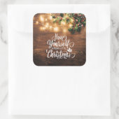 Carré Ayez Un Joyeux Petit Noël | Sticker (Sac)