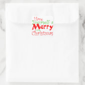 Carré Ayez un joyeux Sticker de Noël (Sac)