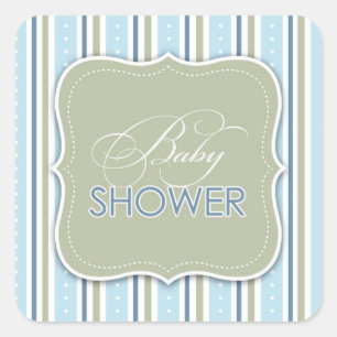 Carré Baby shower pour un Sticker pour garçon