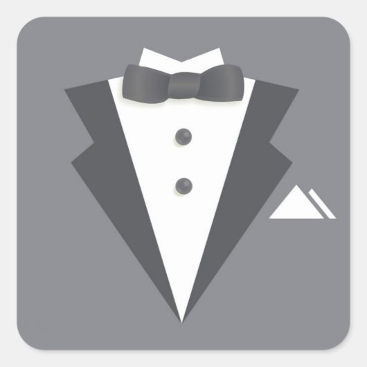Carré Bachelor Party Black Suit Sticker (Devant)