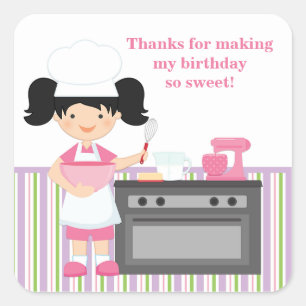 Carré Baking Anniversaire Sticker