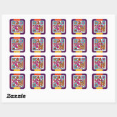 Carré BALISE ART QR CODE Sticker (Feuille)