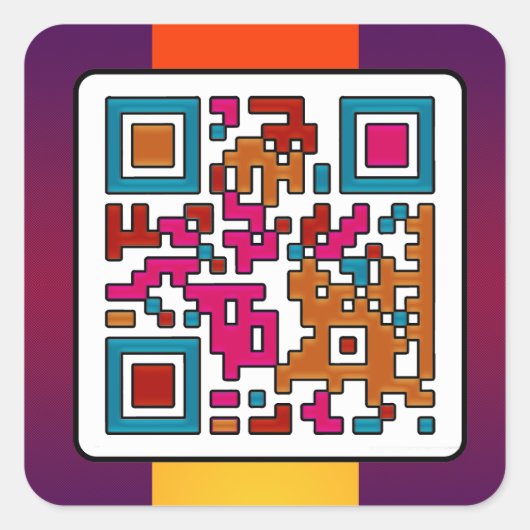 Carré BALISE ART QR CODE Sticker (Devant)