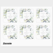 Carré Balise Sticker Monogram Florals Dusty (Feuille)