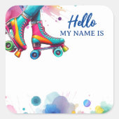 Carré Balise Sticker pour le nom de la partie de patinag (Devant)