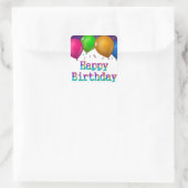 Carré Ballons d'anniversaire heureux Sticker (Sac)