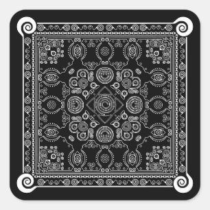 Carré Bandane spirale Hypno Hanky, Sticker pour mouchoir