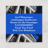 Carré Banquier, carte de visite de banquier (Dos)