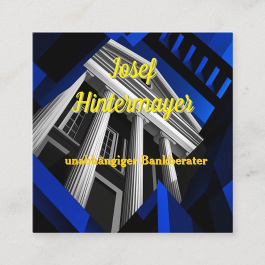 Carré Banquier, carte de visite de banquier (Devant)