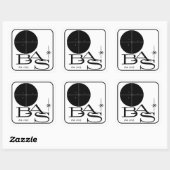 Carré BAS Retro Logo Sticker (Feuille)