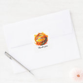 Carré Basketball merci Sticker (Enveloppe)