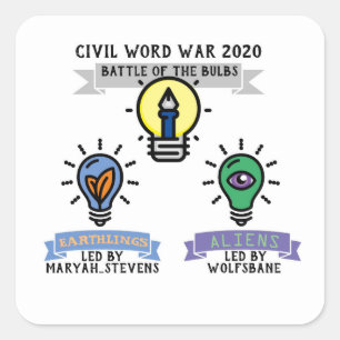 Carré Bataille de Bulbs STICKER