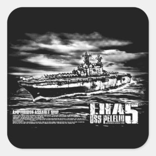 Carré Bateau d'assaut amphibie Peleliu Sticker