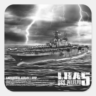 Carré Bateau d'assaut amphibie Peleliu Sticker