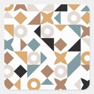 Carré Bauhaus Geometric Baby Sticker