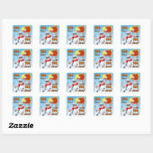 Carré BBQ EST COMME BBQ ! BBQ Sticker (Feuille)