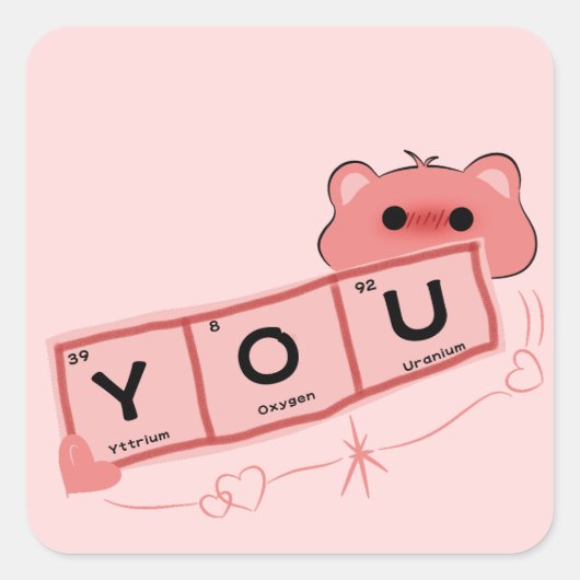 Carré Bear Cute In Lote Sticker (Devant)