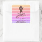 Carré Bear Girl'Anniversaire Sticker (Sac)