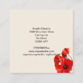 Carré Beau Carte de visite Red Poppy (Dos)