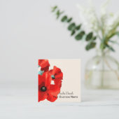 Carré Beau Carte de visite Red Poppy (Debout devant)