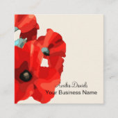 Carré Beau Carte de visite Red Poppy (Devant)