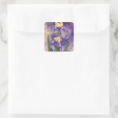 Carré Beau Sticker Iris Fleurs Irises (Sac)