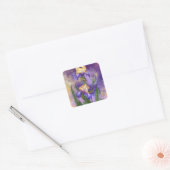 Carré Beau Sticker Iris Fleurs Irises (Enveloppe)
