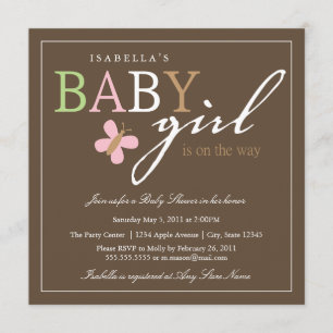 Carré BÉBÉ Baby shower Invitation