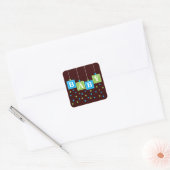 Carré BÉBÉ Blocks Blue Green Boy Sticker (Enveloppe)
