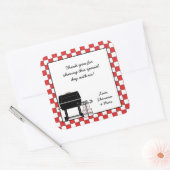 Carré Bébé Q Douche Favoriser Sticker Barbecue barbecue  (Enveloppe)