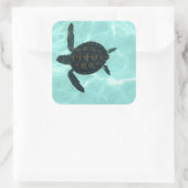 Carré Bébé Sticker de tortue de mer (Sac)