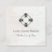 Carré Beekeeper Bees Rustic Wood Carte de visite (Devant)