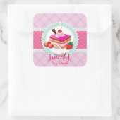 Carré Belle boulangerie Cake Sticker rose (Sac)