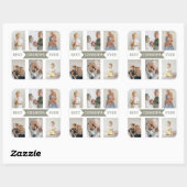 Carré Best Grandpa Ever | Custom Photos Sticker (Feuille)