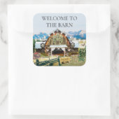 Carré Bienvenue à la pochette de Barn Sticker (Sac)
