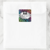 Carré Bijoux Sticker Zebra Rainbow Salon (Sac)