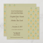 Carré bilingue de Faire-part de mariage tropical (Devant / Derrière)