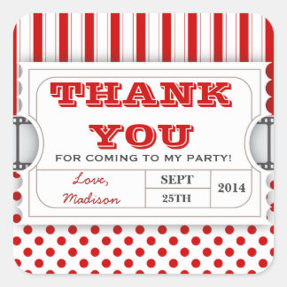 Carré Billet Red White Movie Sticker Merci Anniversaire