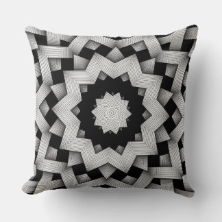 Carré blanc graphique Coussin Motif inscrit