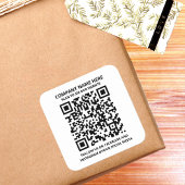 Carré Blancs promotionnels QR Code Moderne Sticker d'ent