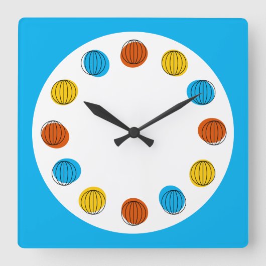 Carré bleu horloge du monde (Recto)