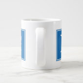 Carré bleu Monogramme Spécialité Mug (Dos)