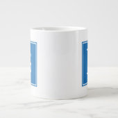 Carré bleu Monogramme Spécialité Mug (Devant)