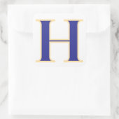 Carré Blue Letter H Sticker (Sac)