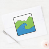Carré Blue Ocean Green Earth Project Grand Sticker (Enveloppe)