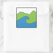 Carré Blue Ocean Green Earth Project Grand Sticker (Sac)