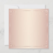 Carré Blush Wedding Invitations Élégant (Dos)